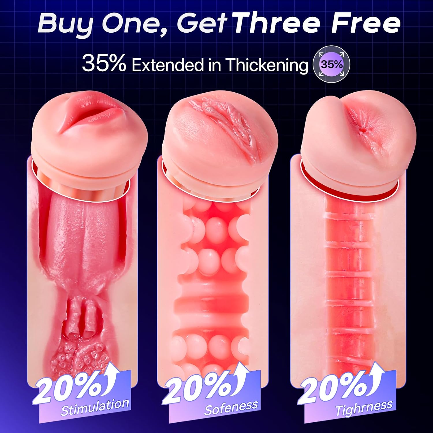 EINSEO Male Masturbator Sex Toys for Men - Thrusting Male Stroker with 360° Heating, 5-Speed Smooth Motion Blowjob Adult Men's Sex Toy, Silent Brushless Motor, Pocket Pussy Sleeve Erotic Massage Kits